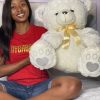 Cute colorful ribbon plush bear (65cm) - Image 5