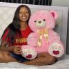 Cute colorful ribbon plush bear (65cm) - Image 6