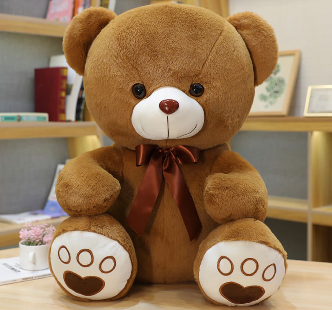 Teddy Bear With Ribbon 60cm, 80cm, 100cm