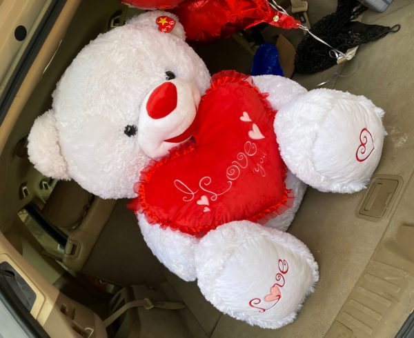 Red and White Love Bear(100cm) - Image 2