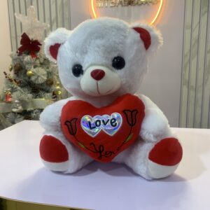 White Red Love You Teddy