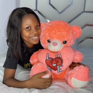 Pink Love Pillow Teddy