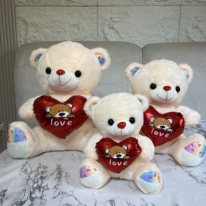 Cream Love bear